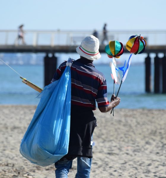 peddler, migrant, nature, beach, seller, pinwheels, swivels