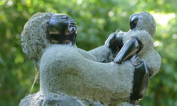sculpture, figure, art, africa, african, stone, woman, child, mother
