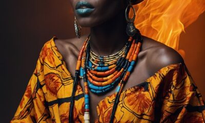 african woman, woman on fire, black women drumming, djembe drum, african head scarf, portrait, woman, scarf, african, model, cute, people